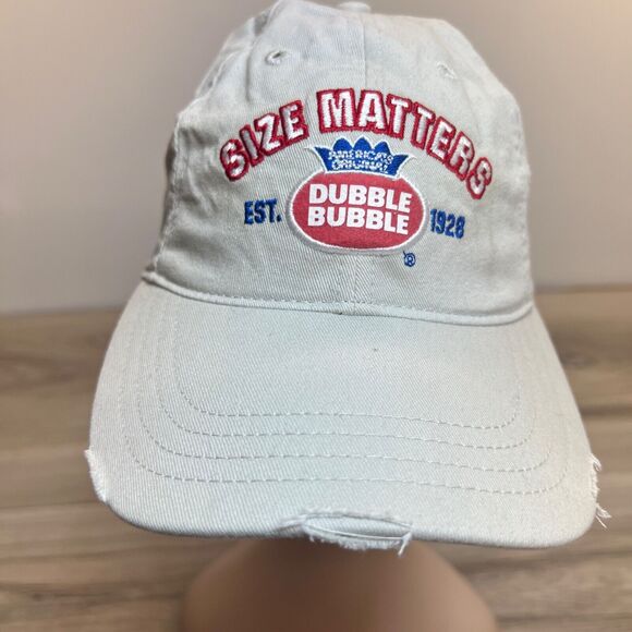 Vintage Original Dubble Bubble Size Matters Distressed Style Americas Hat Cap - Picture 6 of 9